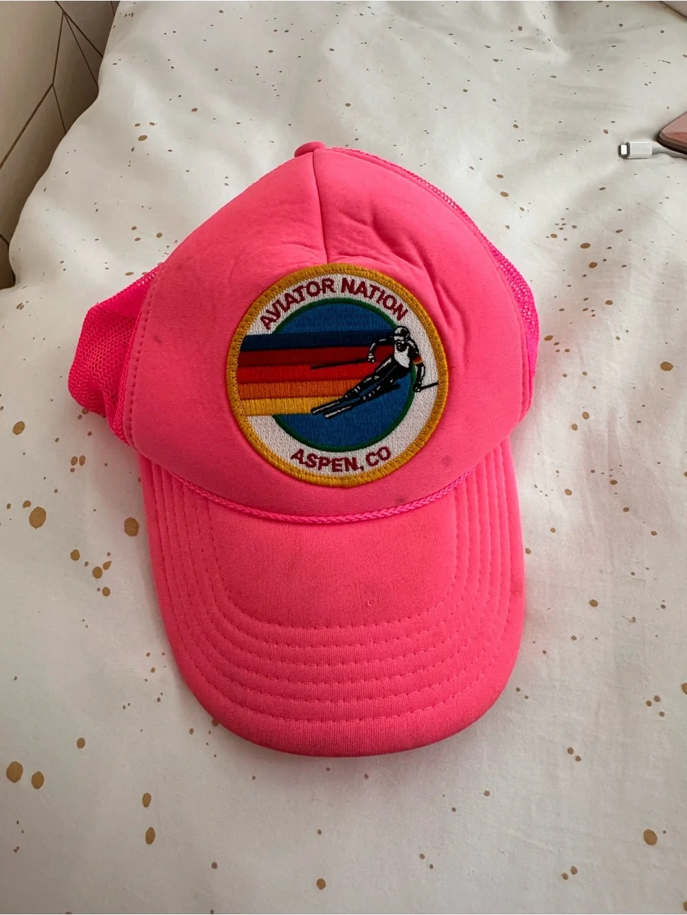 Aviator Nation Women’s ' Pink Trucker Hat - Picture 4 of 4